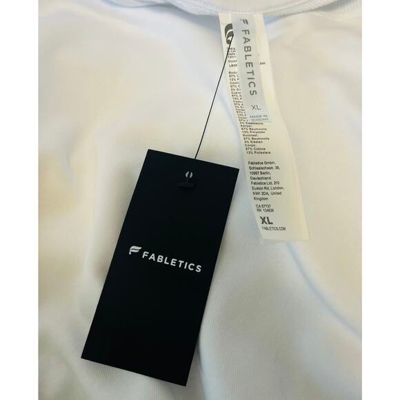 NWT Fabletics Year Round Terry Crew Neck Sweatshirt in White Women's sz. XL - Picture 6 of 8